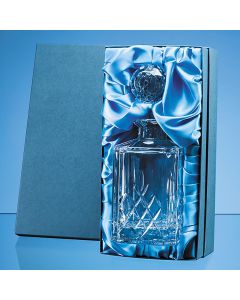 0.8ltr Blenheim Lead Crystal Full Cut Square Spirit Decanter Gift Set