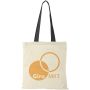 Nevada 100 g/m² Cotton Tote Bag Coloured Handles 7L