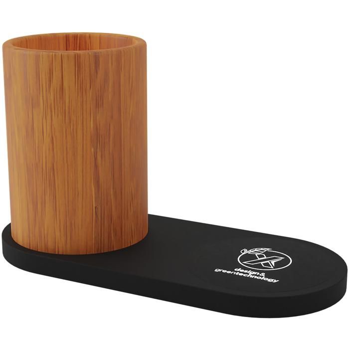 SCX.Design W17 10W Light-Up Logo Wireless Charging Pad And Bamboo Pencil Holder main product photo