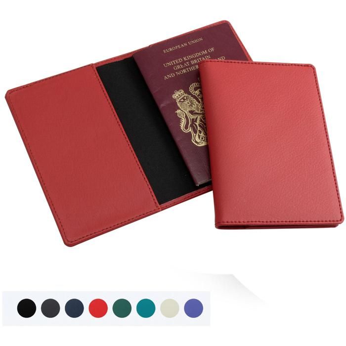 Black Recycled Eleather Passport Wallet main product photo