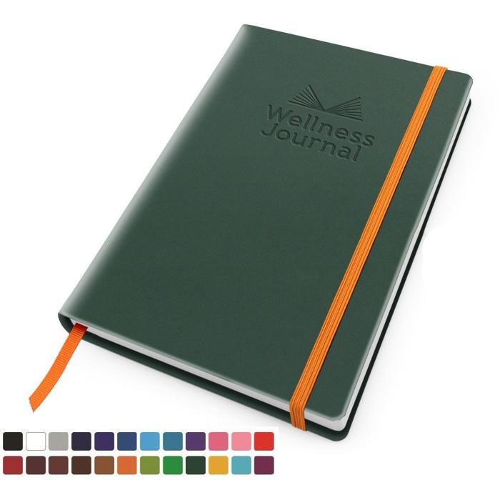 Black A5 Casebound Wellness Journal main product photo
