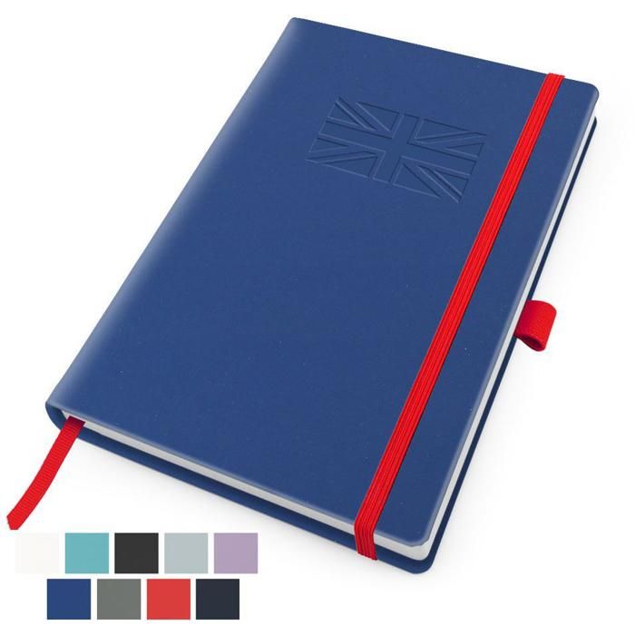 Recycled & Recyclable A5 Casebound Notebook With Elastic Strap & Pen Loop In Black main product photo