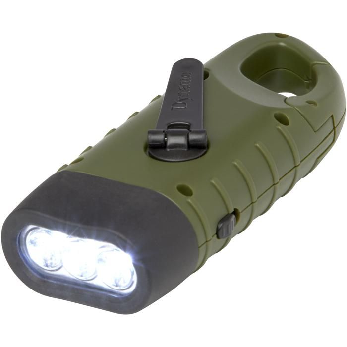 Helios Recycled Plastic Solar Dynamo Flashlight With Carabiner main product photo