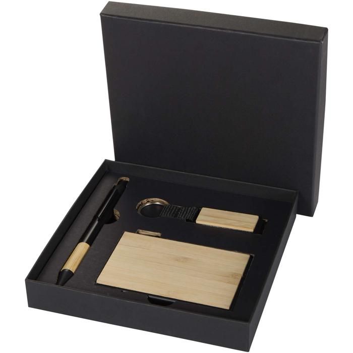 Minka RCS Recycled Aluminium Ballpoint Pen, Keychain And RFID Card Holder Gift Set main product photo