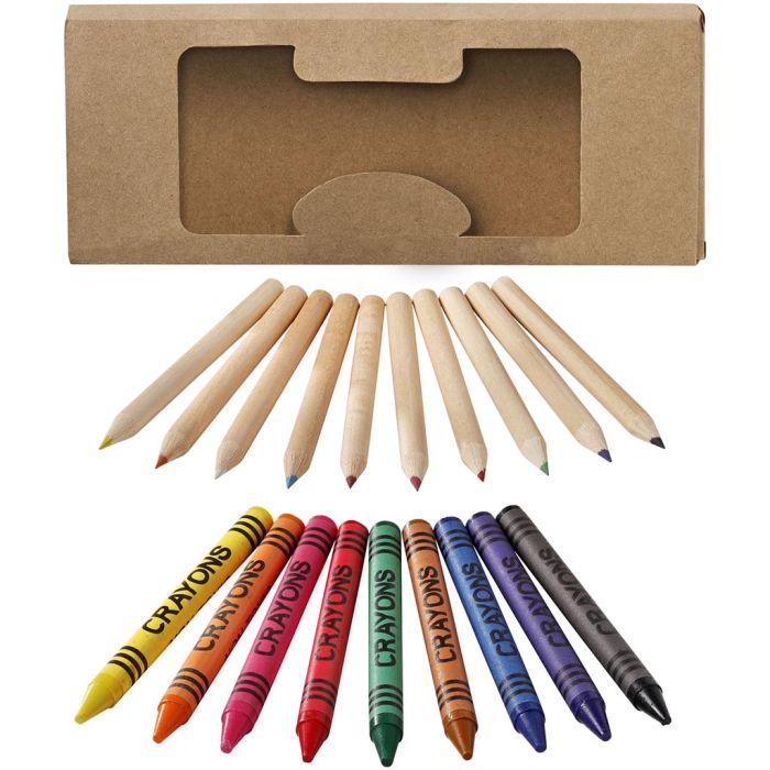 Lucky 19-Piece Coloured Pencil And Crayon Set main product photo