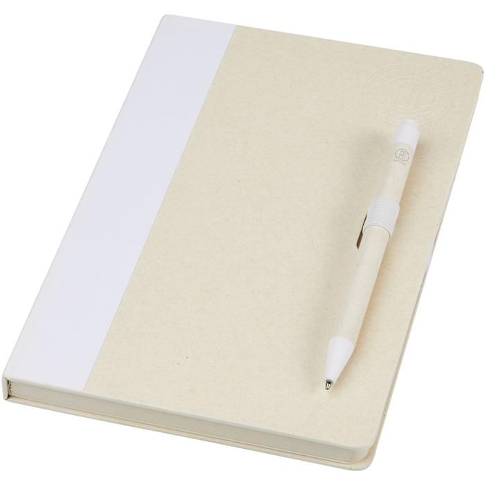 Dairy Dream A5 Size Reference Recycled Milk Cartons Notebook And Ballpoint Pen Set main product photo