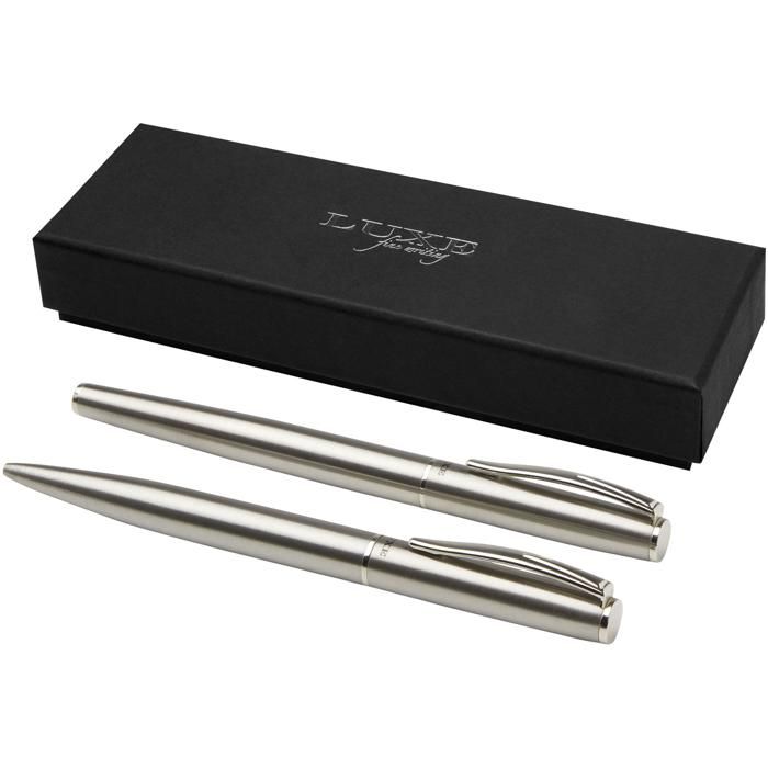 Didimis Recycled Stainless Steel Ballpoint And Rollerball Pen Set (Black Ink) main product photo