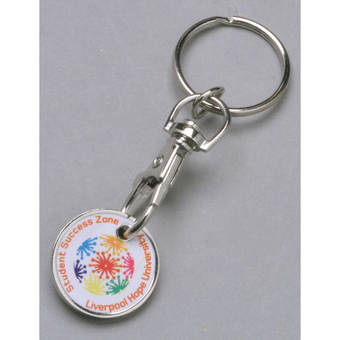 Promotional Printed trolley coin keyring from Fluid Branding Trolley Coins