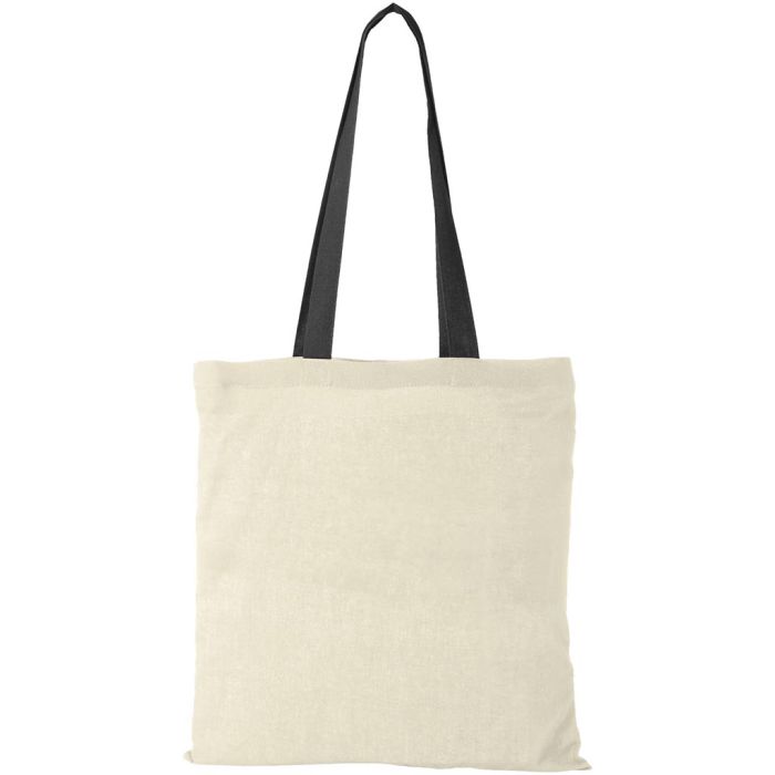 Nevada 100 g/m² Cotton Tote Bag Coloured Handles 7L