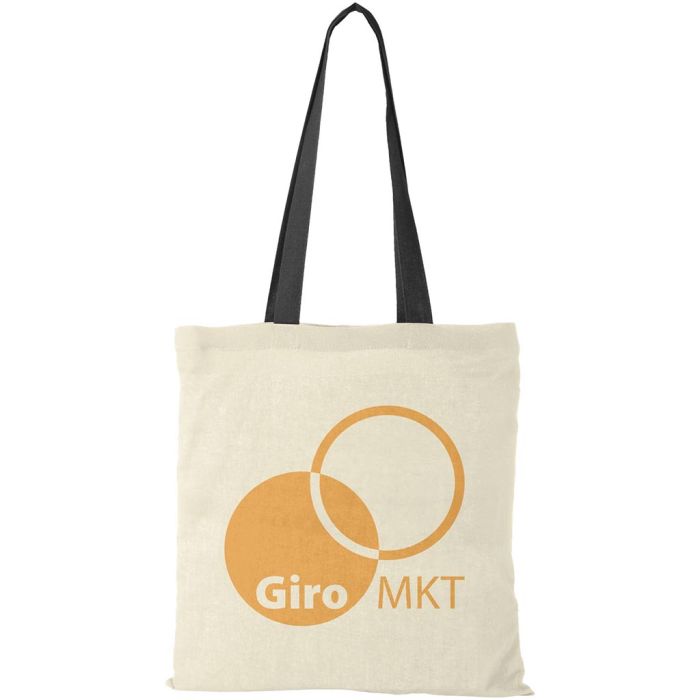 Nevada 100 g/m² Cotton Tote Bag Coloured Handles 7L