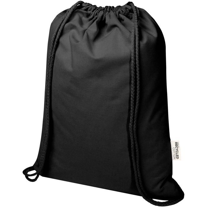 Sustainable promotional giveaway perfect for conferences -recycled drawstring bag.