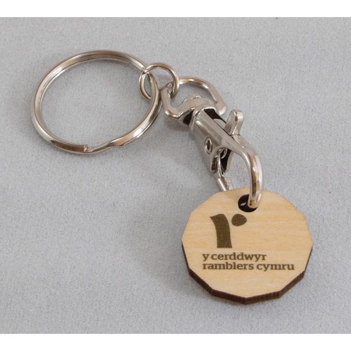 Promotional Wooden Trolley Token from Fluid Branding Trolley Coins
