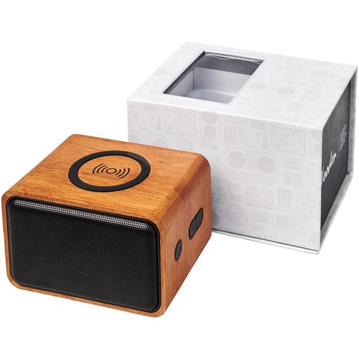 Wooden 3W Speaker With Wireless Charging Pad main product photo