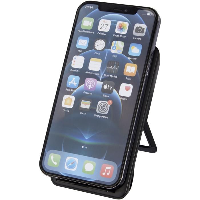 Loop 10W Recycled Plastic Wireless Charging Pad With Phone Stand main product photo