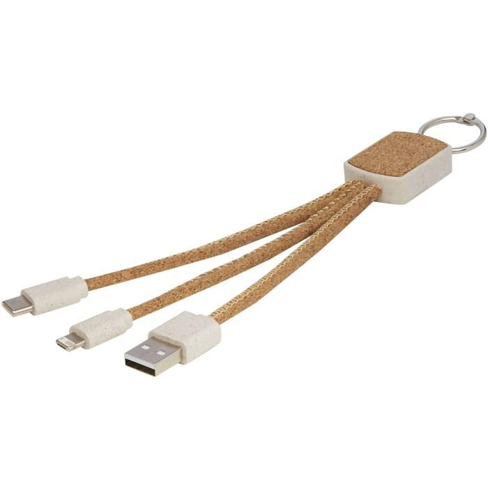 Bates Wheat Straw And Cork 3-In-1 Charging Cable main product photo