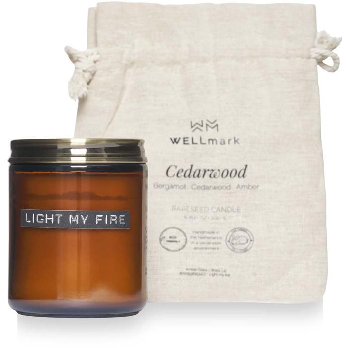 Wellmark Cedar Wood Scented Candle Medium main product photo