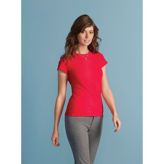 Promotional Gildan Ladies Softstyle V Neck T-Shirt from Fluid