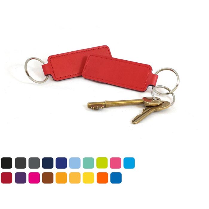 Economy Rectangular Key Fob In Vegan Matt Velvet Torino main product photo