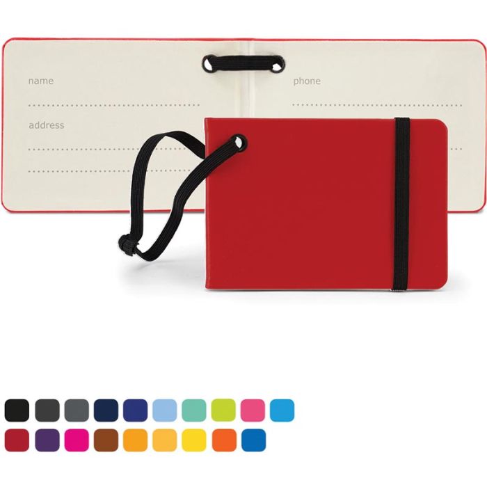 Notebook Style Luggage Tag In Vegan Matt Velvet Torino main product photo