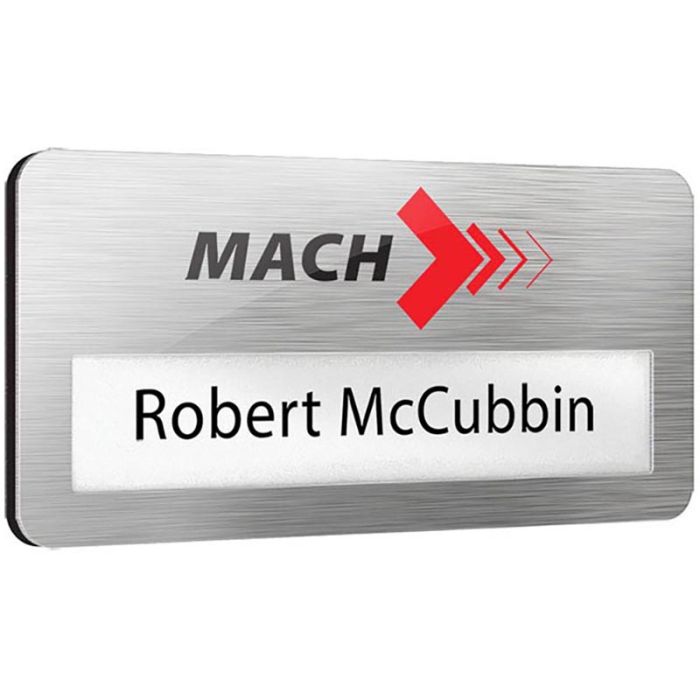Metal Faced Reusable Name Window Badges main product photo