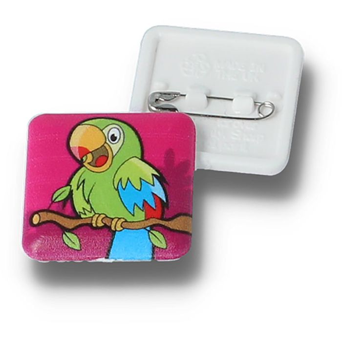 Recycled DBASE Badge 25mm Square main product photo