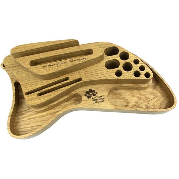 Three Tier Oak Desk Organiser With Full Colour Print main product photo