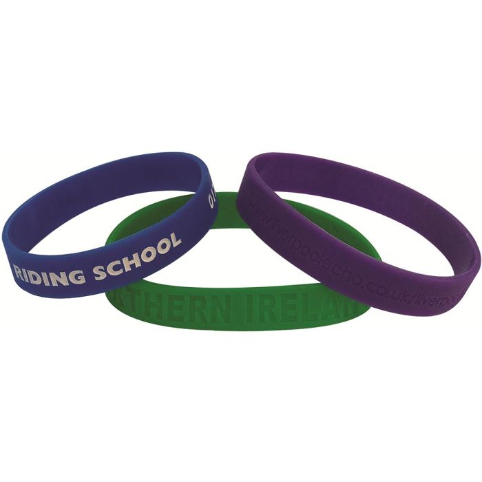 Embossed Silicone Wristband main product photo