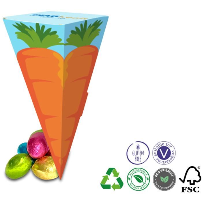 Easter Carrot Cone With Foiled Chocolate Eggs main product photo