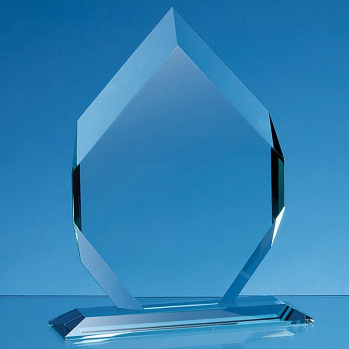 15cm x 10cm x 15mm Jade Glass Majestic Diamond Award main product photo