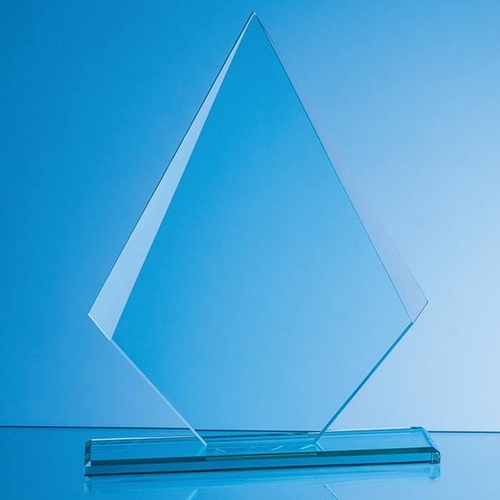 21Cm X 14.5Cm X 12Mm Jade Glass Facetted Diamond Award main product photo