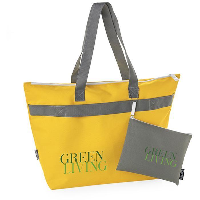 Printed Rpet Shopper And Toiletry Bag Set main product photo
