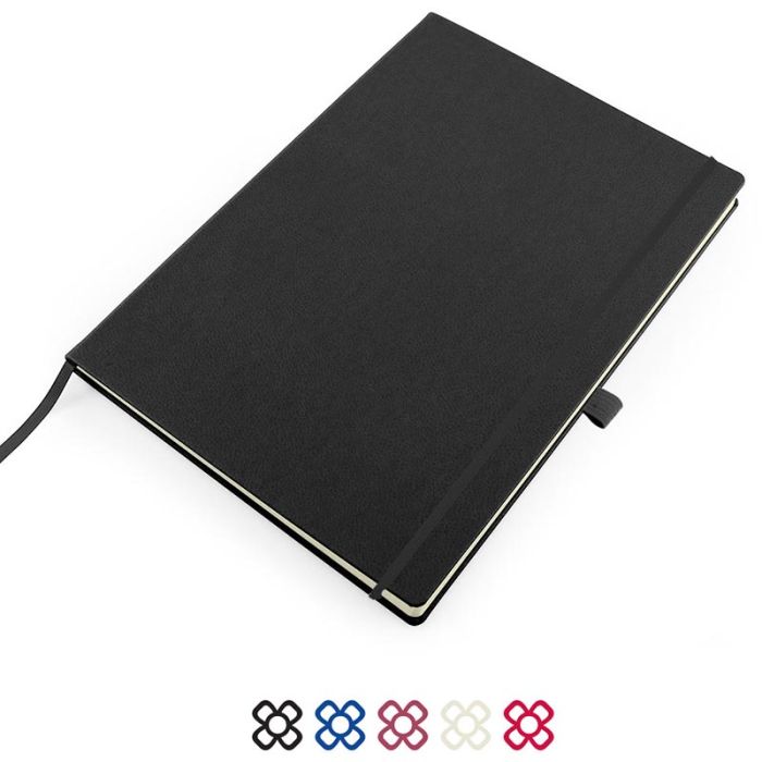 Recycled Como A4 Casebound Notebook With Elastic Strap & Pen Loop main product photo