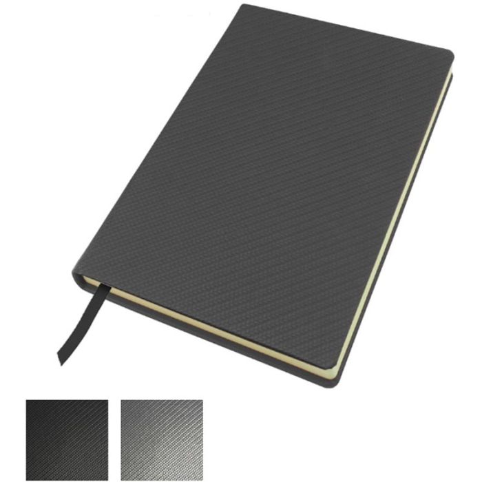 Carbon Fibre Textured A5 Casebound Notebook main product photo