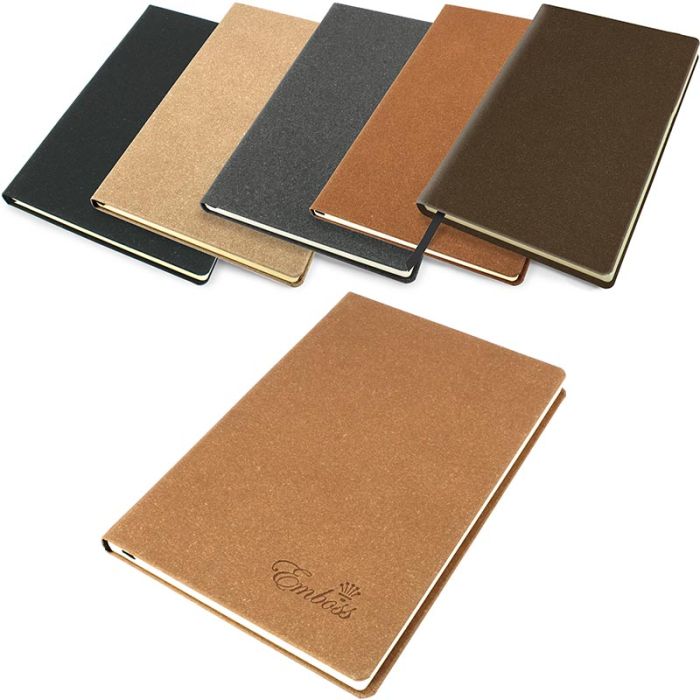 Palma Natural Recycled Leather A5 Casebound Notebook main product photo