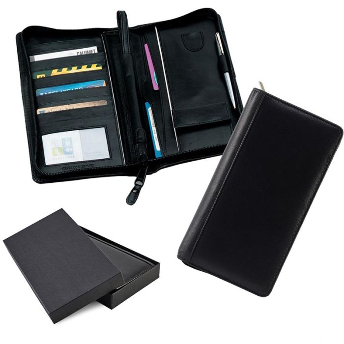 Sandringham Nappa Leather Deluxe Zipped Travel Wallet  (Pantone Match)