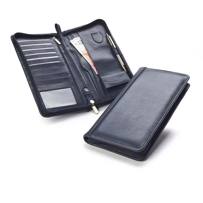 Sandringham Nappa Leather Deluxe Zipped Travel Wallet  (Pantone Match)