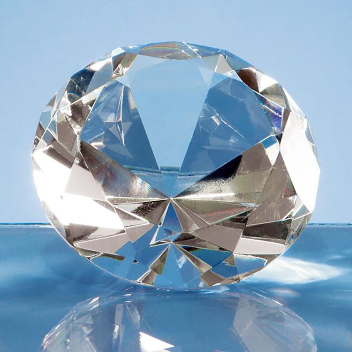 8cm Optical Crystal Clear Diamond Paperweight main product photo