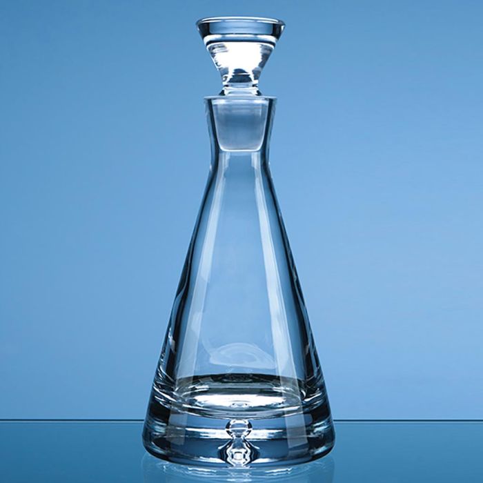 0.37ltr Handmade Bubble Base Pyramid Decanter main product photo