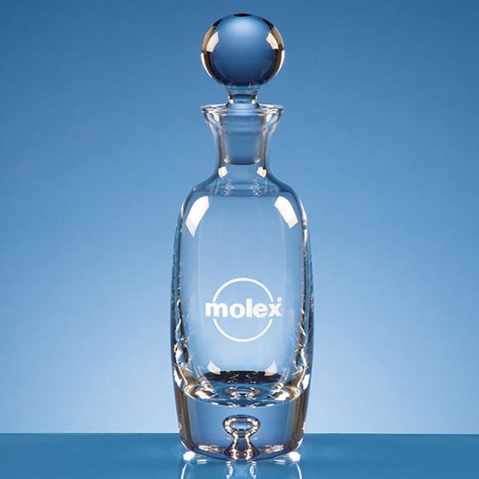 0.5ltr Handmade Tall Bubble Base Wine Decanter main product photo