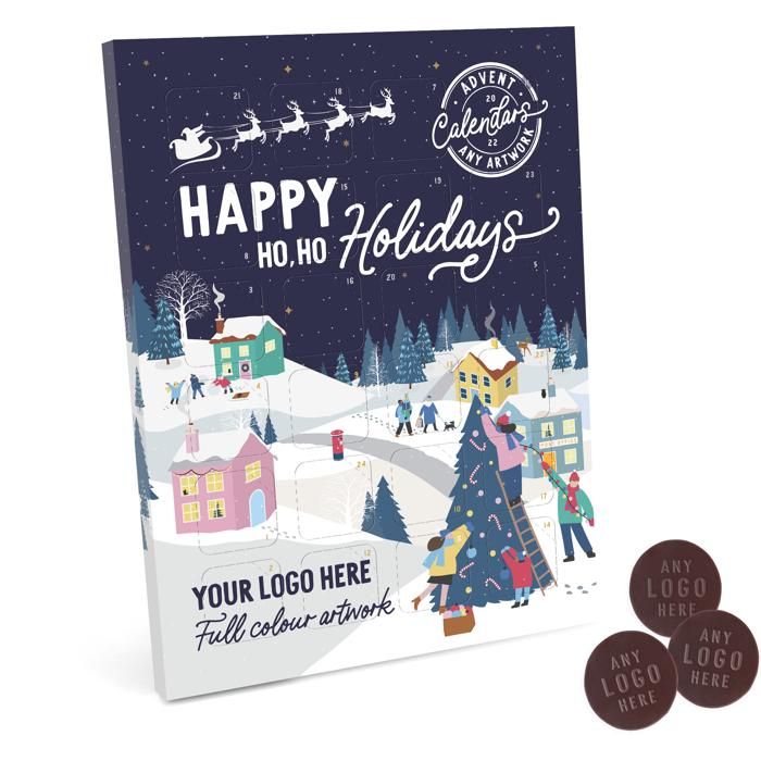 Advent Calendars – Maxi Advent Calendar - Vegan Dark Chocolate - 3D Branding main product photo