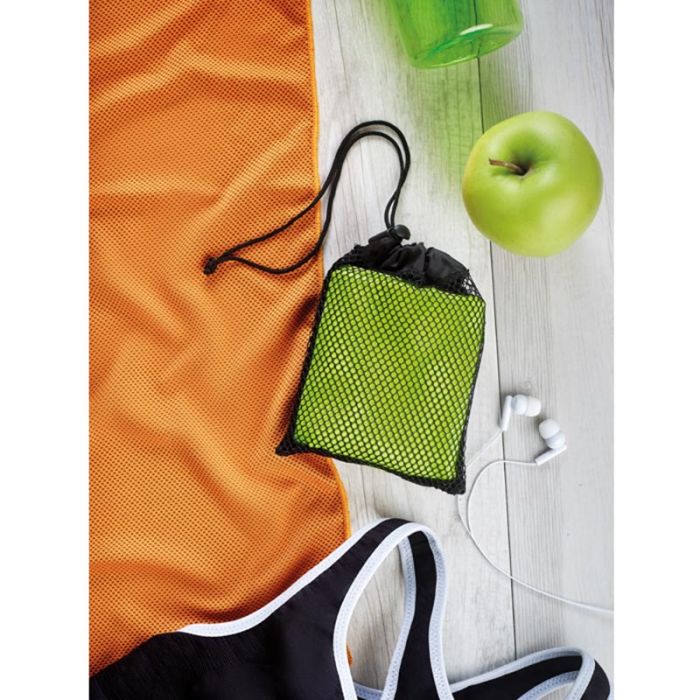 Branded promotional gym towel. 