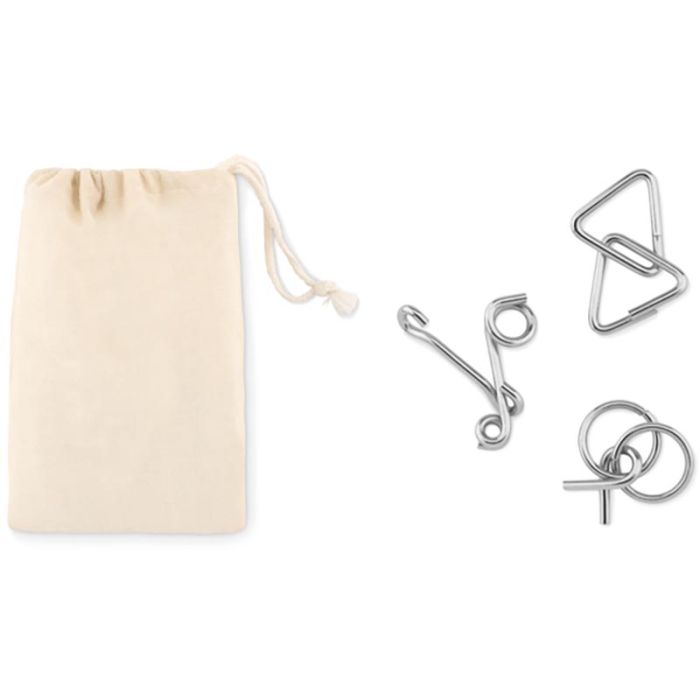 Threenats Set Of 3 Metal Brain Teasers main product photo