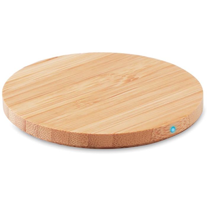 Rundo Round Wireless Charger Bamboo main product photo