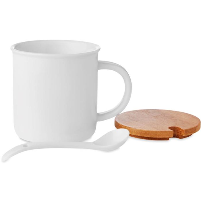 Kenya Porcelain Mug With Spoon