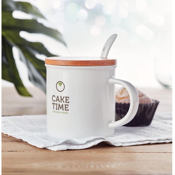 Kenya Porcelain Mug With Spoon