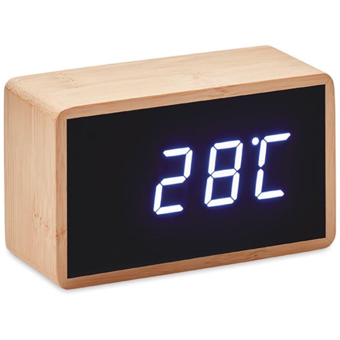Miri Clock LED Alarm Clock Bamboo Casing main product photo