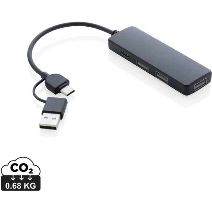 RCS Recycled Plastic USB Hub With Dual Input main product photo