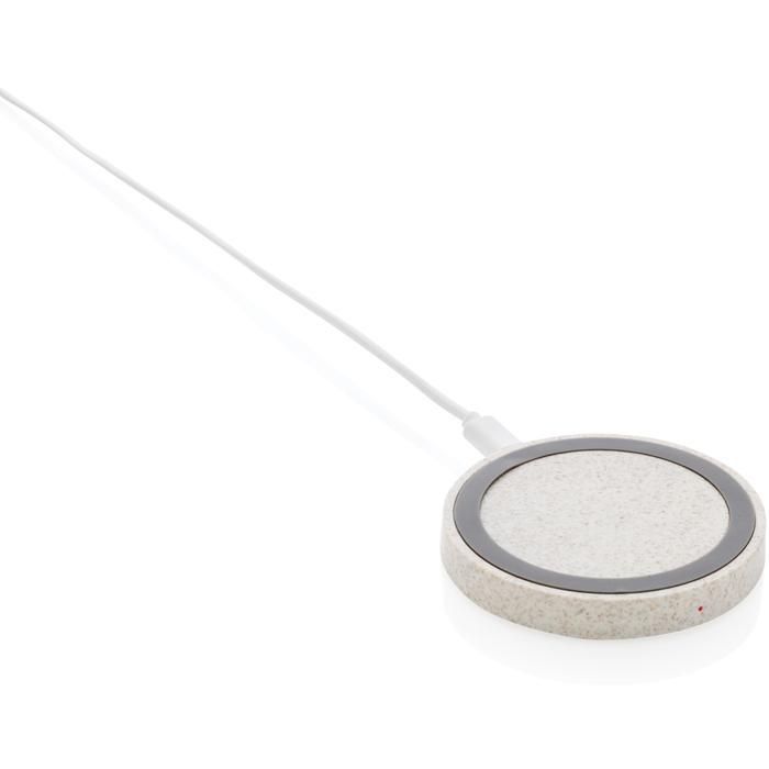 Wheat Straw 5W Round Wireless Charging Pad main product photo