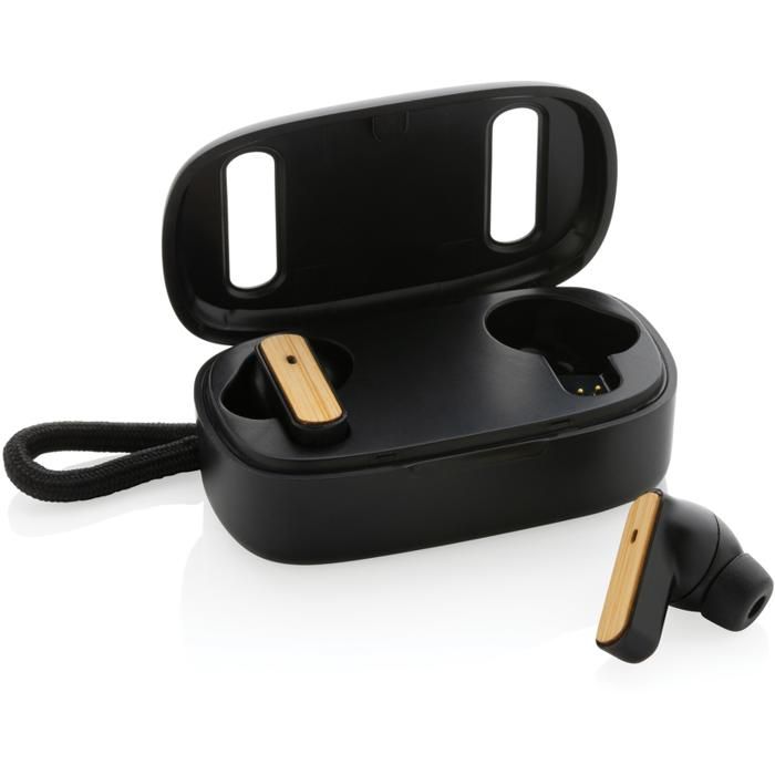RCS Recycled Plastic & Bamboo TWS Earbuds main product photo