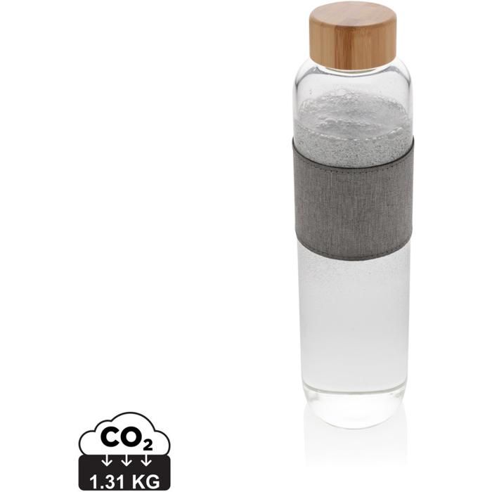 Impact Borosilicate Glass Bottle With Bamboo Lid main product photo